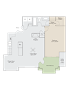 Britania 1 Bed 1 Bath 808 Sq.Ft. Floor plan at Cambridge Apartments, Raleigh,North Carolina